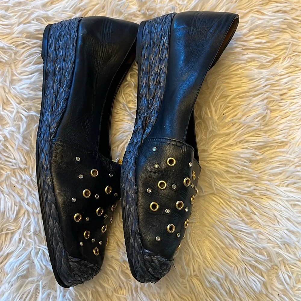 Stuart Weitzman Blue Leather Slip ons - Picture 5 of 5